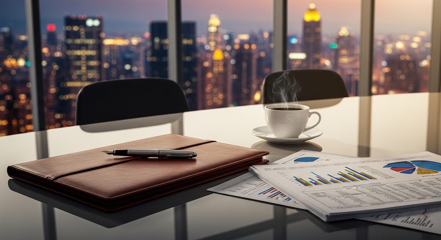 Financial services office with advisors