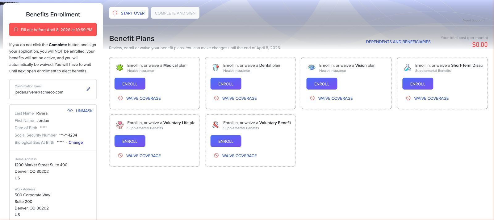 VSHR pricing dashboard preview
