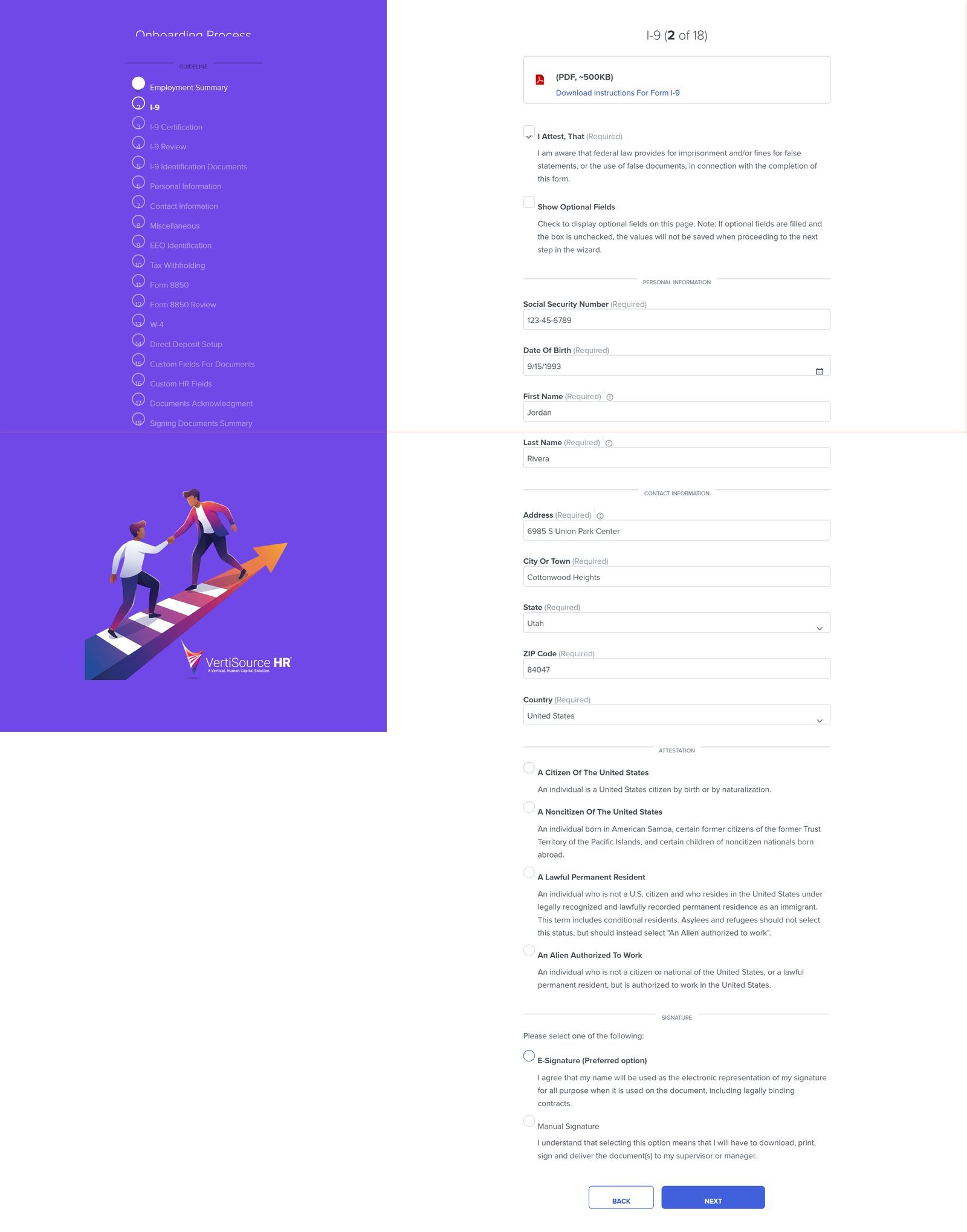 Digital onboarding portal: new-hire paperwork complete before day one